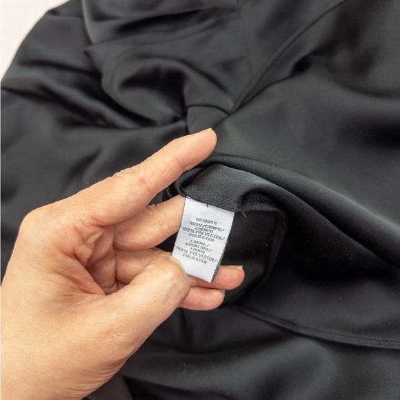 Theia Womens Black Dress Size 6 $595 Asymmetrical Ruffle One Shoulder - Picture 6 of 7